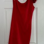PRETTYGARDEN NEW Red One Shoulder Dress Photo 3