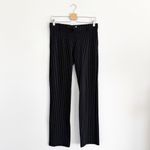 Betabrand NEW  Classic Dress Pant Yoga Pants Straight-Leg Black Pinstripe Size M Photo 2