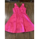 Vineyard Vines  Hot Pink Kentucky Derby V-Neck sleeveless Flare mini Dress 2 Photo 6