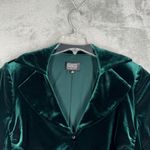Adrianna Papell  Blazer Velvet Women 8 Ruched‎ Buttons Evening Gothic Deep Green Photo 3