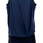 Helmut Lang  Emission A Line Mini Dress Black Blue Sleeveless Modern Size 0 Photo 0