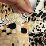 Jovani Black & Tan Animal Print Silk Patchwork Maxi Dress Womens 2 Formal Gown Photo 10