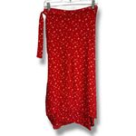 Faithfull the Brand Red Floral Wrap Skirt Photo 6