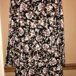 J.Jill  Luxe Supima Split Long Sleeve Tunic Shirt Floral Black Medium Photo 2