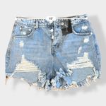 Signature 8  NWT high rise distressed Jean‎ shorts Size L Photo 2