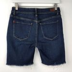 BDG Blue Dark Wash Frayed Hem Bermuda Denim Jean Shorts 28 Photo 4