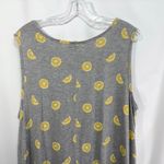 Cato  Plus Size‎ 18 20 Tank Top Gray Lemon Print Knit Rayon Scoop Neck Cami 1570 Photo 4