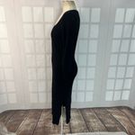Charles Henry black ribbed long puff sleeve sweater dress size medium Photo 6