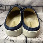 Spenco Barbados Orthotic Bow Suede Mules in Navy Blue Size 8 Photo 4
