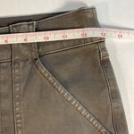 Spanx Stretch Twill Ankle Cargo Pants Patch and Button Flap Pockets Gray/Green S Photo 12