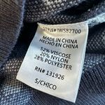 Tea N Rose Tea & Rose Sz: S Dark Dusty Gray Polka Dot Short Balloon Sleeve Sweater. Photo 7