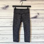 Lululemon Black / Grey Marled Capri Leggings Photo 2