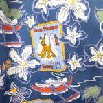 Disney VTG Medium Shift Dress Mickey Hawaiian Sleeveless Hula Tiki Postcard 1178 Photo 8