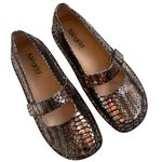 Alegria EUC  Leather Mary Janes Metallic Size 9 Photo 1