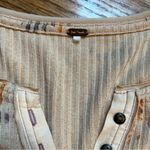 Free People Layer Me Henley Button Bell Sleeve Ribbed Peach size XS Photo 5