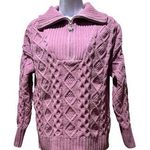 Hazel Moon Pink Cable Knit Half Photo 0