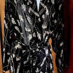 INC International Concepts Black and White Floral Robe Size M Photo 1