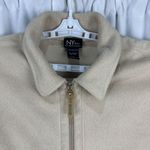 NY Jeans NY & Co Womens Beige Fleece Zip-Up Jacket With Pockets Size L Photo 1