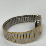 Milan Diamond quartz women watch 25mm round gold silver tone stretch 6” running Photo 4