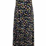 LuLaRoe Casual Black Floral Print Convertible Maxi Skirt Photo 6