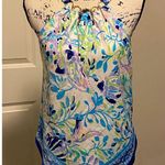 Lilly Pulitzer  Julien Floral Back Bow Chain Blouse Tank Top XS Photo 3
