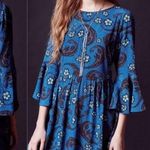For Love & Lemons  X Urban Outfitters Trumpet Bell Sleeve Paisley Floral Dress Photo 0