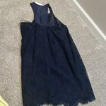Trina Turk ‎ Felisha Silk-Blend Shift Dress Indigo Size 8 NWT Photo 3