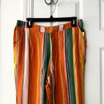 Free People Free People La Paz Striped Cropped Pants Orange Multi Colored NWT 6 Retro Boho Photo 4