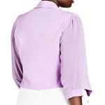 City Chic pleated cropped blazer in lilac 18 NWT Photo 2