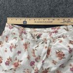 American Eagle American‎ Eagle Mom Short Womens 8 Cream Pink Floral Denim High Waist Cuffed Photo 8