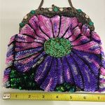 Christina vintage Embellished Floral Beaded Bag NWOT Purple Photo 5