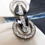 Vintage Lily&Taylor cream and black blazer jacket floral brooch, women's size 18 Photo 12