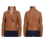 7 For All Mankind Camel Moto Biker Jacket Photo 1