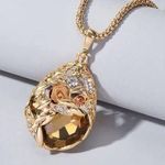 Waterdrop Charm long Necklace Gold Photo 0