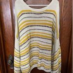 Hailey & Co. gray and yellow striped sweater size 2XL Photo 0