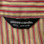 Pierre Cardin VTG Striped Robe Beige Red White Short Sleeve Belted Loungewear Photo 1