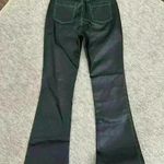 Motel Rocks Zorea Trouser in PU Black with White Stitching Photo 1