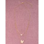 The M Jewelers NY Double Pave Butterfly Necklace in Gold New Womens Crystal Jewl Photo 3