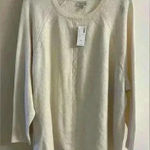 Avenue  off white crewneck pullover sweater. Sz 26/28. NWT. Retail:$55 Photo 0
