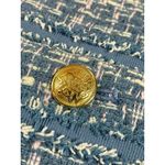 Talbots Women’s 14 Blue Tweed Button Up Blazer Jacket Lined Gold Buttons Bouclé Photo 9