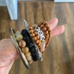 6 bracelets eclectic‎ lava rock, beaded, wooden beads Photo 0