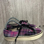 Vans Plaid Sneakers Unisex Men's Size 6 / Women's 7.5 Pink & Black Casual Shoes Photo 2