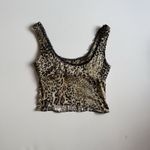 ZARA  Lace Trim Leopard Print Cami‎ Tank Top Size Small Y2K Feminine Dainty Photo 2