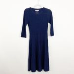 Nanette Lepore Navy Sparkle Fit and Flare Dress Photo 35