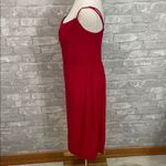Reformation  Isabel Bustier Smocked Dress Fiery Cherry Red Photo 4