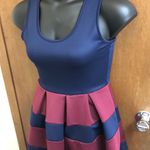 The Vintage Shop NWT  Navy Striped Scuba Dress Photo 1