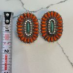 Western Orange and Turquoise Earrings NWT Orange Photo 3