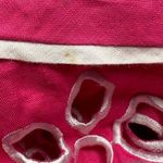 Nine West  Women's Size 10 Pink Sleeveless Sheath Dress Floral Hem Linen Photo 8