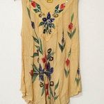 California Woman Rayon Hand Painted One Size Sleeveless Tunic Yellow Photo 0