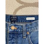 J.Crew  high rise straight premium edition button fly raw hem blue jeans,size 28 Photo 1